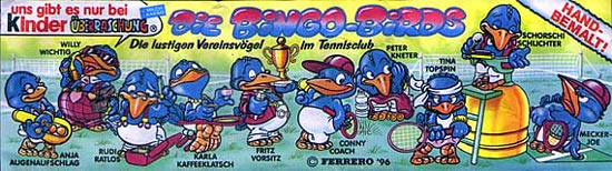 Официальный немецкий вкладыш серии Die Bingo-Birds (1996)